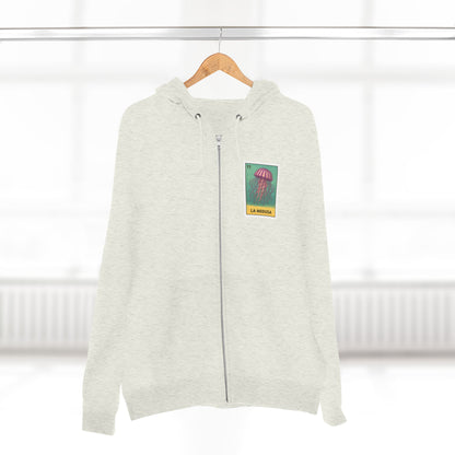 Sea Jelly Lotería Unisex - Zip Cotton Blend Fleece Hoodie (La Medusa)