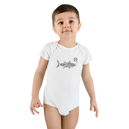 Ventana Wooden Tuna - Baby Short Sleeve 100% Cotton Onesie