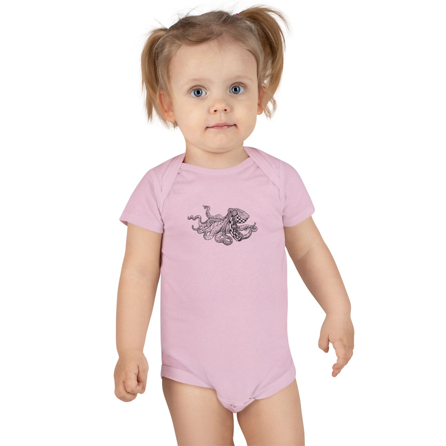 Ventangle Octopus - Baby Short Sleeve 100% Cotton Onesie