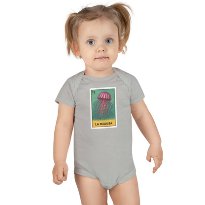 Sea Jelly Lotería - Baby Short Sleeve 100% Cotton Onesie (La Medusa)