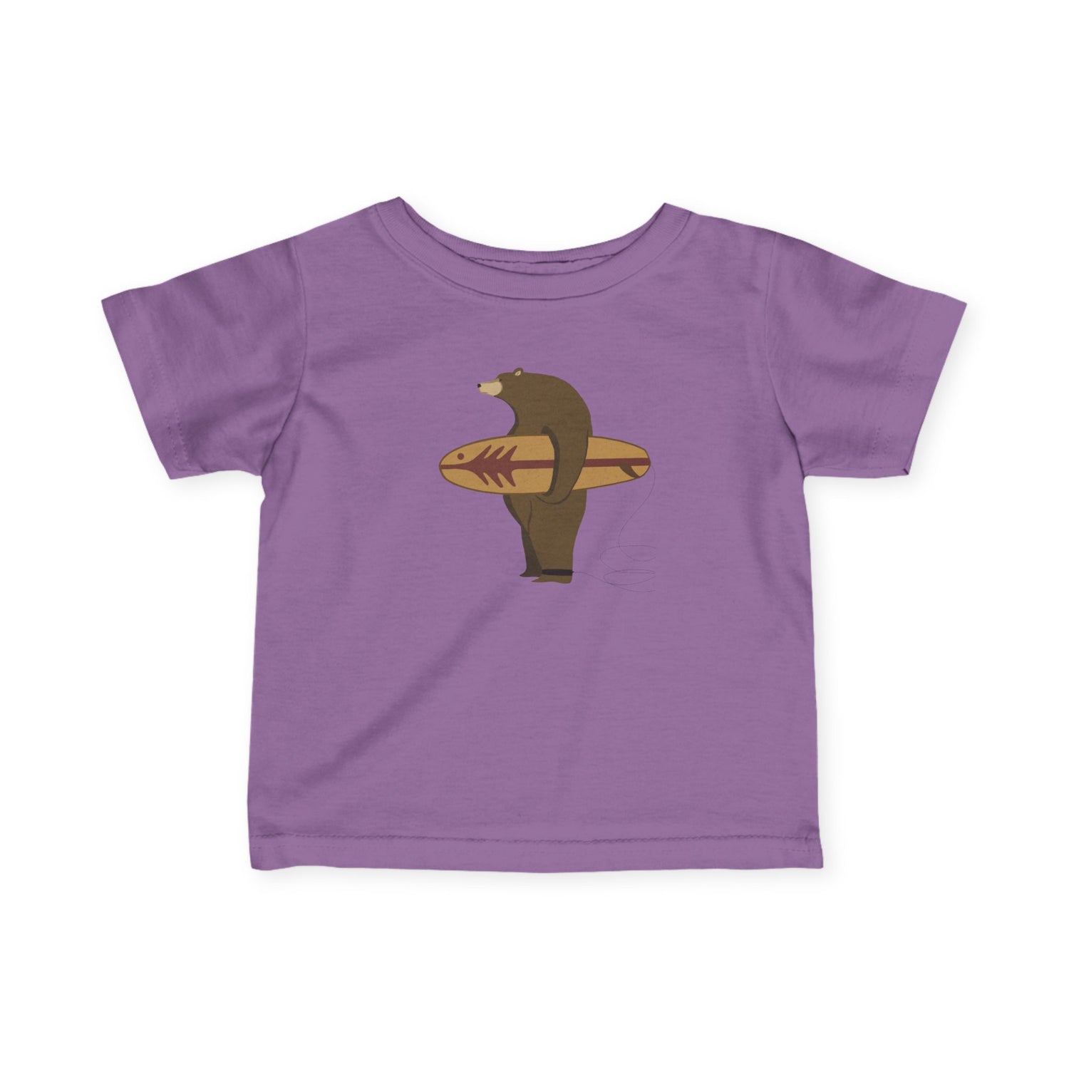 Surfing Grizzly Bear by Fabian Lavater - Infant 100% Cotton T-Shirt