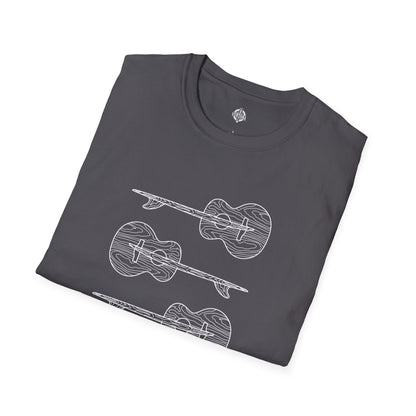Ventana Santa Cruz Guitar Collab Unisex - Soft Style U.S. Cotton T-Shirt