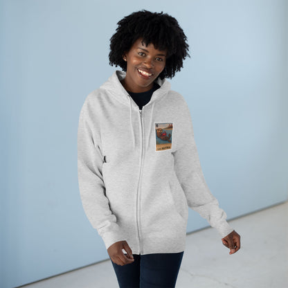 Sea Otter Lotería Unisex - Zip Cotton Blend Fleece Hoodie (La Nutria)