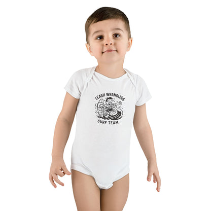 Leash Wranglers Surf Team - Baby Short Sleeve 100% Cotton Onesie