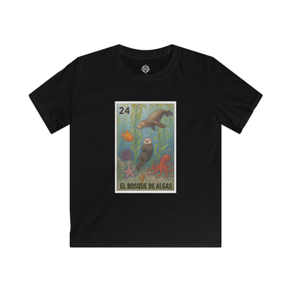 Kelp Forest Lotería Kids - Soft Style U.S. Cotton T-Shirt (El Bosque de Algas)