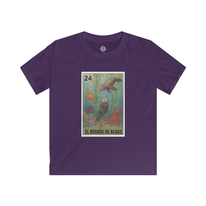 Kelp Forest Lotería Kids - Soft Style U.S. Cotton T-Shirt (El Bosque de Algas)