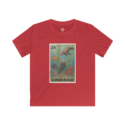 Kelp Forest Lotería Kids - Soft Style U.S. Cotton T-Shirt (El Bosque de Algas)