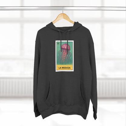 Sea Jelly Lotería Unisex - Pull-Over Cotton Blend Fleece Hoodie (La Medusa)