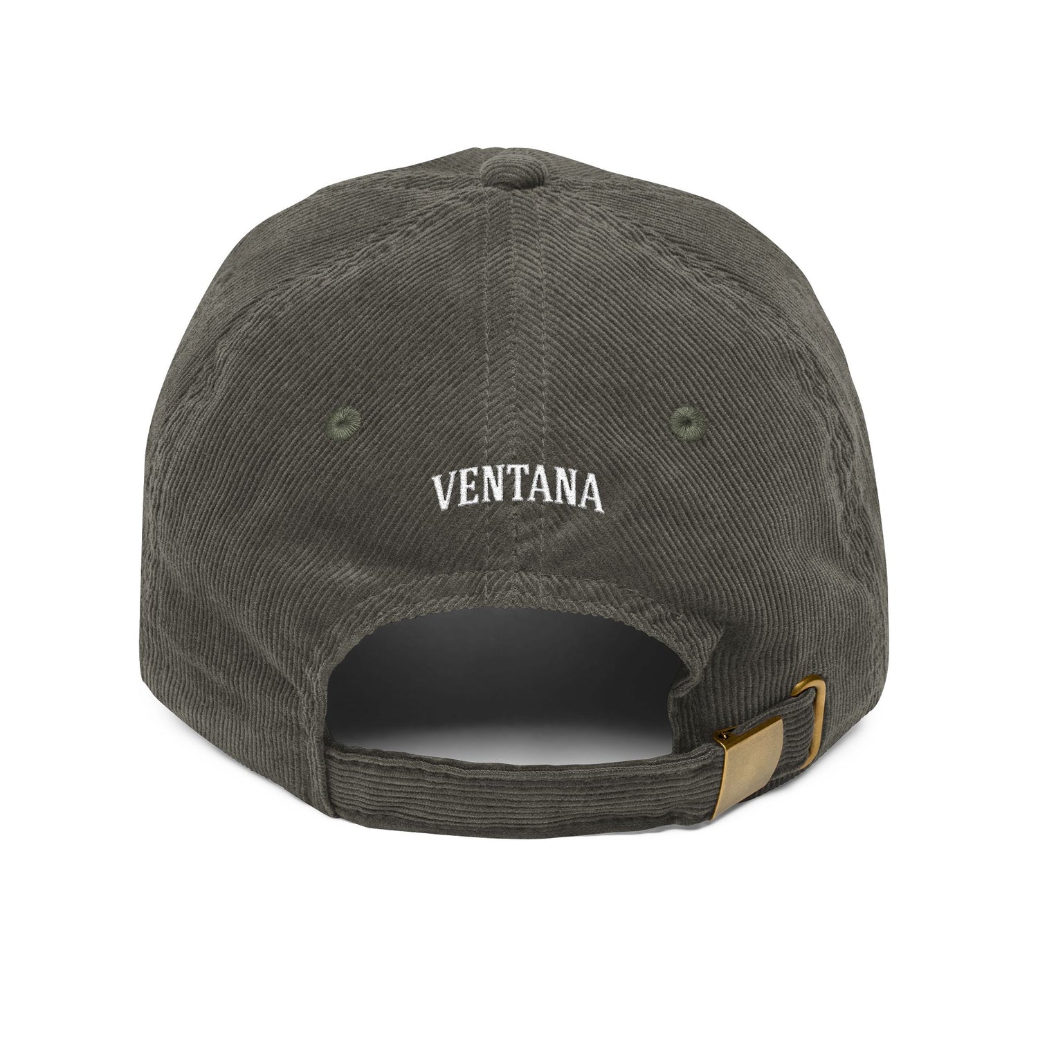 Ventana Three Board Embroidered Corduroy Cap - 100% Cotton