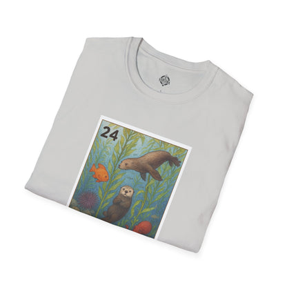 Kelp Forest Lotería Unisex - Soft Style U.S. Cotton T-Shirt (El Bosque de Algas)