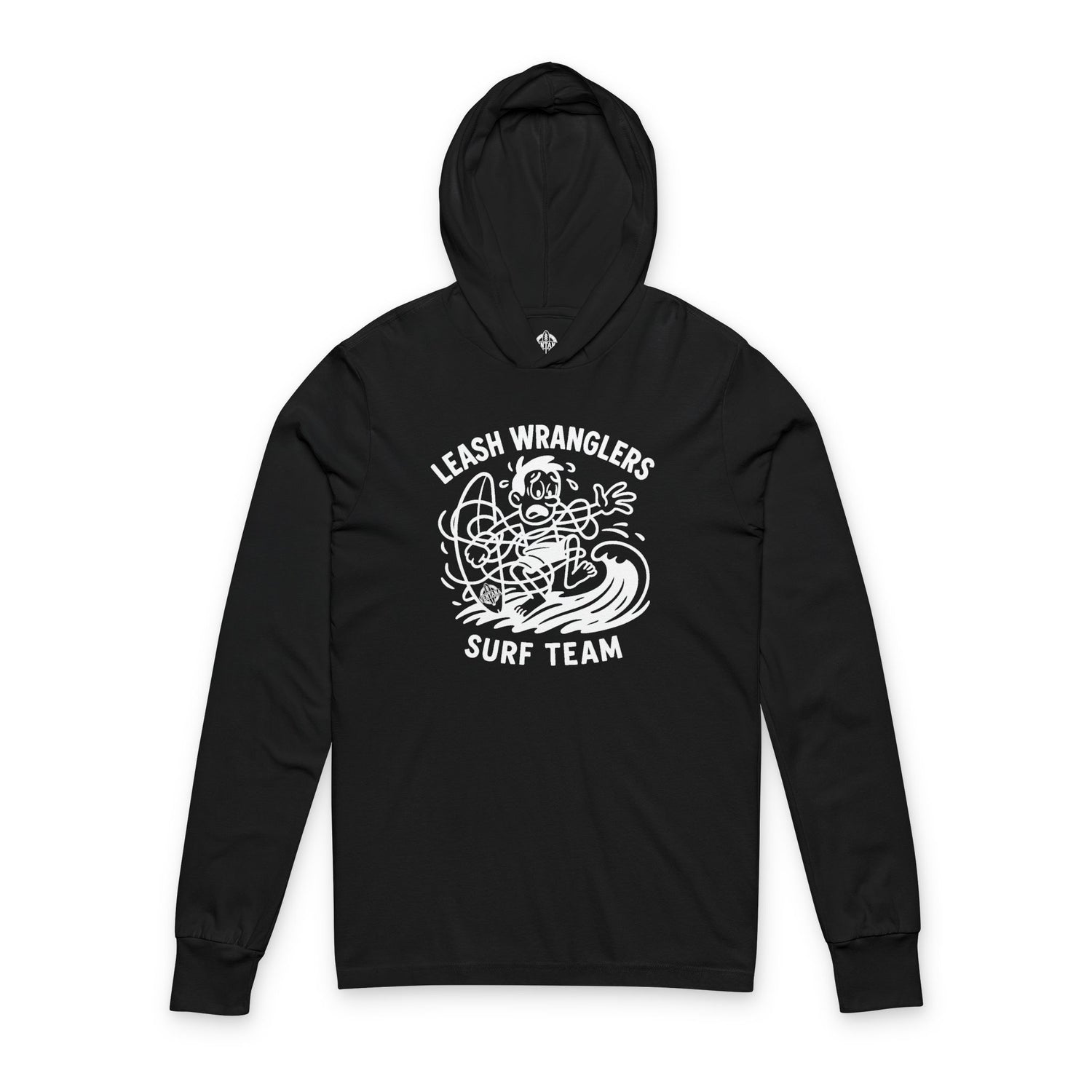 Leash Wranglers Surf Team Unisex - Cotton Long Sleeve Hooded T-Shirt