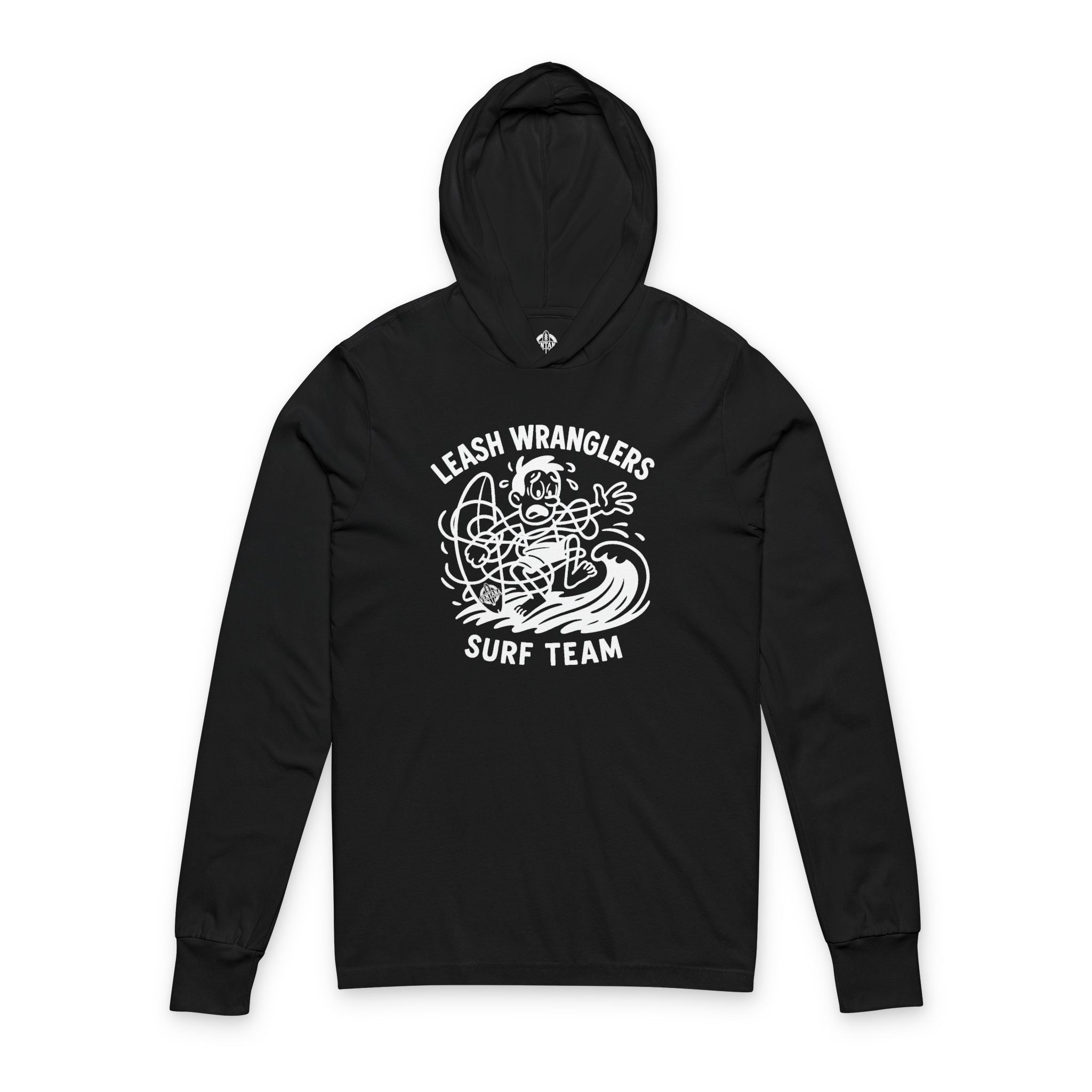 Leash Wranglers Surf Team Unisex - Cotton Long Sleeve Hooded T-Shirt