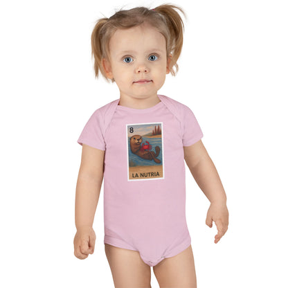Sea Otter Lotería - Baby Short Sleeve 100% Cotton Onesie (La Nutria)