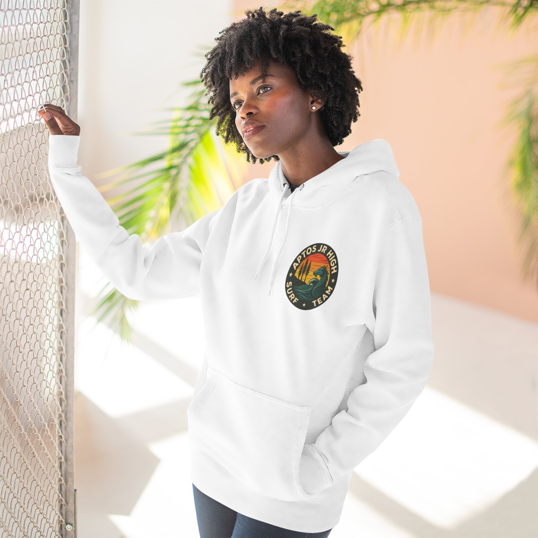 Aptos Junior High Surf Team Unisex - Pull-Over Cotton Blend Fleece Hoodie