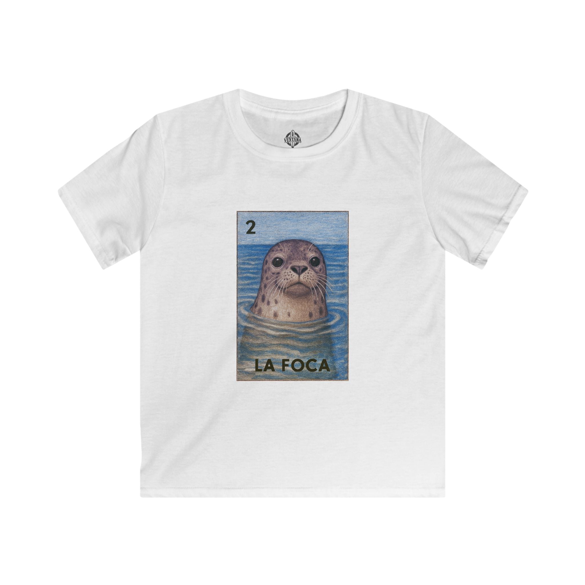 Seal Lotería Kids - Soft Style U.S. Cotton T-Shirt (La Foca)