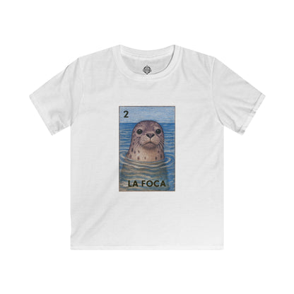 Seal Lotería Kids - Soft Style U.S. Cotton T-Shirt (La Foca)