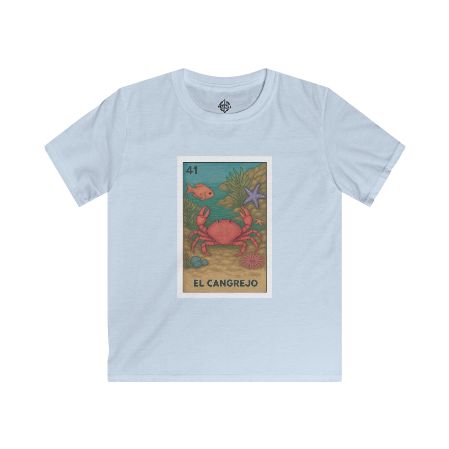 Crab Lotería Kids - Soft Style U.S. Cotton T-Shirt (El Cangrejo)