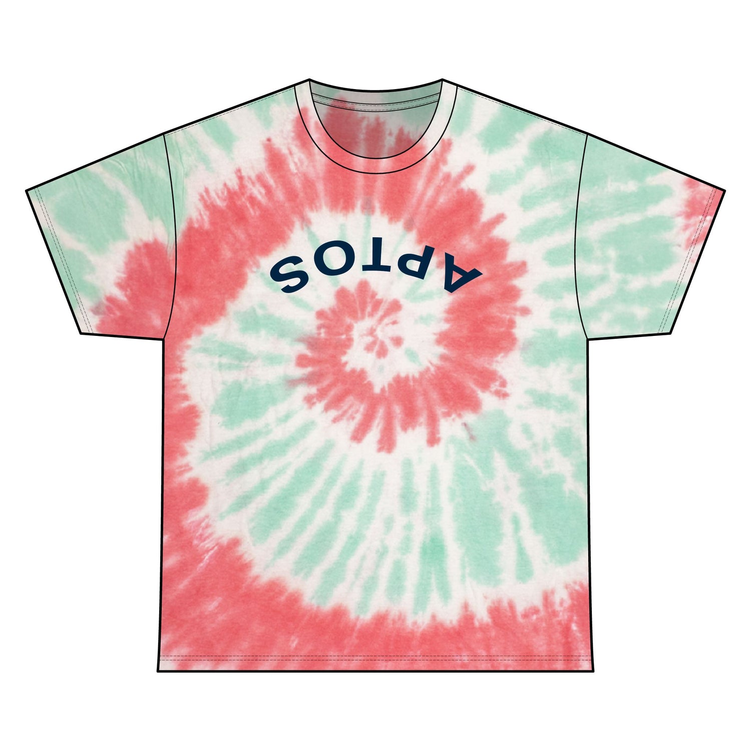 Aptos California Upside Down Tie Dye Unisex - 100% Cotton T-Shirt