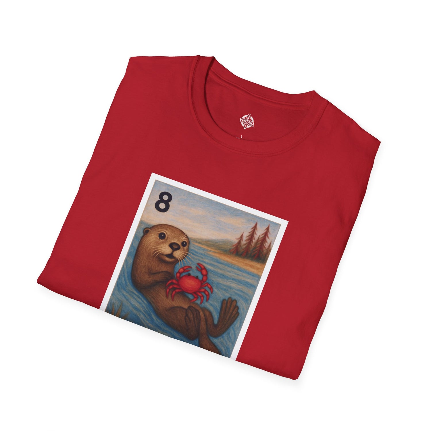 Sea Otter Lotería Unisex - Soft Style U.S. Cotton T-Shirt (La Nutria)