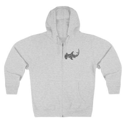 Ventangle Hammerhead Unisex - Zip Cotton Blend Fleece Hoodie