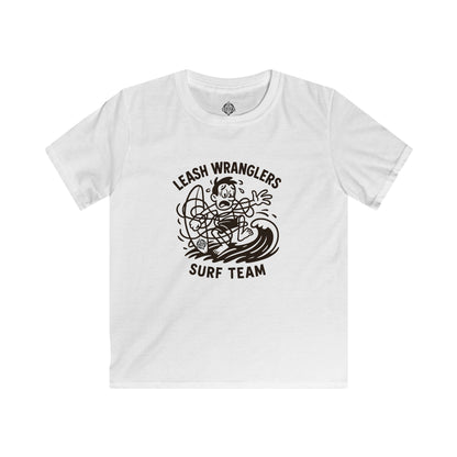Leash Wranglers Surf Team Kids - Soft Style U.S. Cotton T-Shirt
