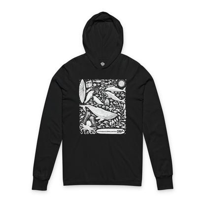 Ventana Marine Life by Lili Arnold Unisex - Cotton Hooded Long Sleeve Hooded T-Shirt