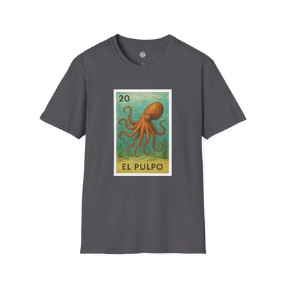 Octopus Lotería Unisex - Soft Style U.S. Cotton T-Shirt (El Pulpo)