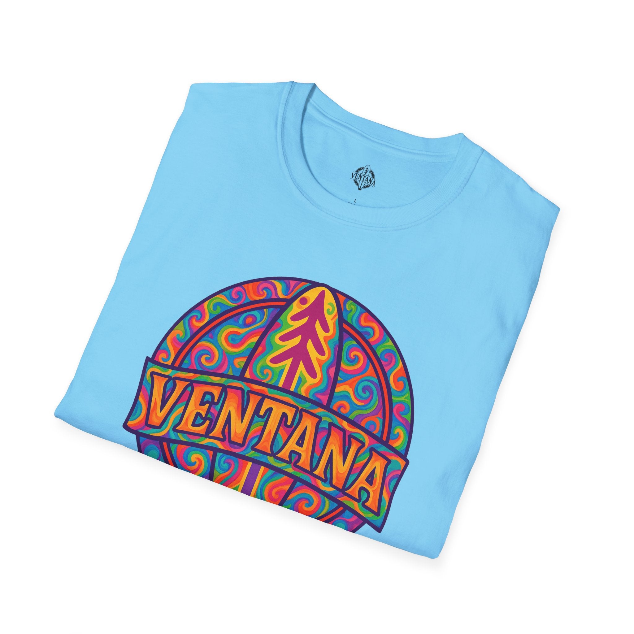 Ventana Psychedelic Treefish Logo - Soft Style U.S. Cotton T-Shirt