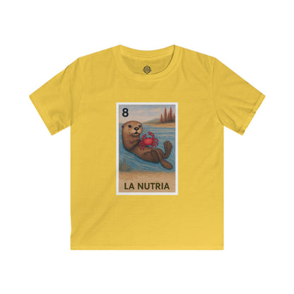 Sea Otter Lotería Kids - Soft Style U.S. Cotton T-Shirt (La Nutria)