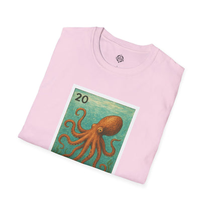 Octopus Lotería Unisex - Soft Style U.S. Cotton T-Shirt (El Pulpo)