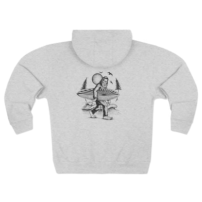 Ventana Surfsquatch by Thiago Bianchini Unisex - Zip Cotton Blend Fleece Hoodie