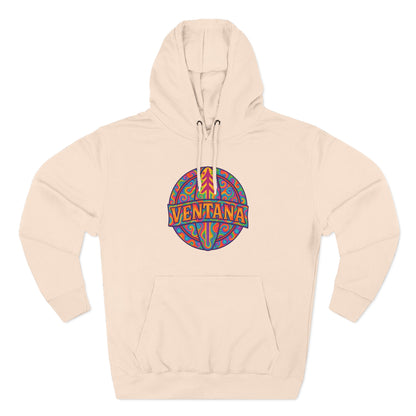 Ventana Psychedelic Treefish Logo Unisex - Pull-Over Cotton Blend Fleece Hoodie