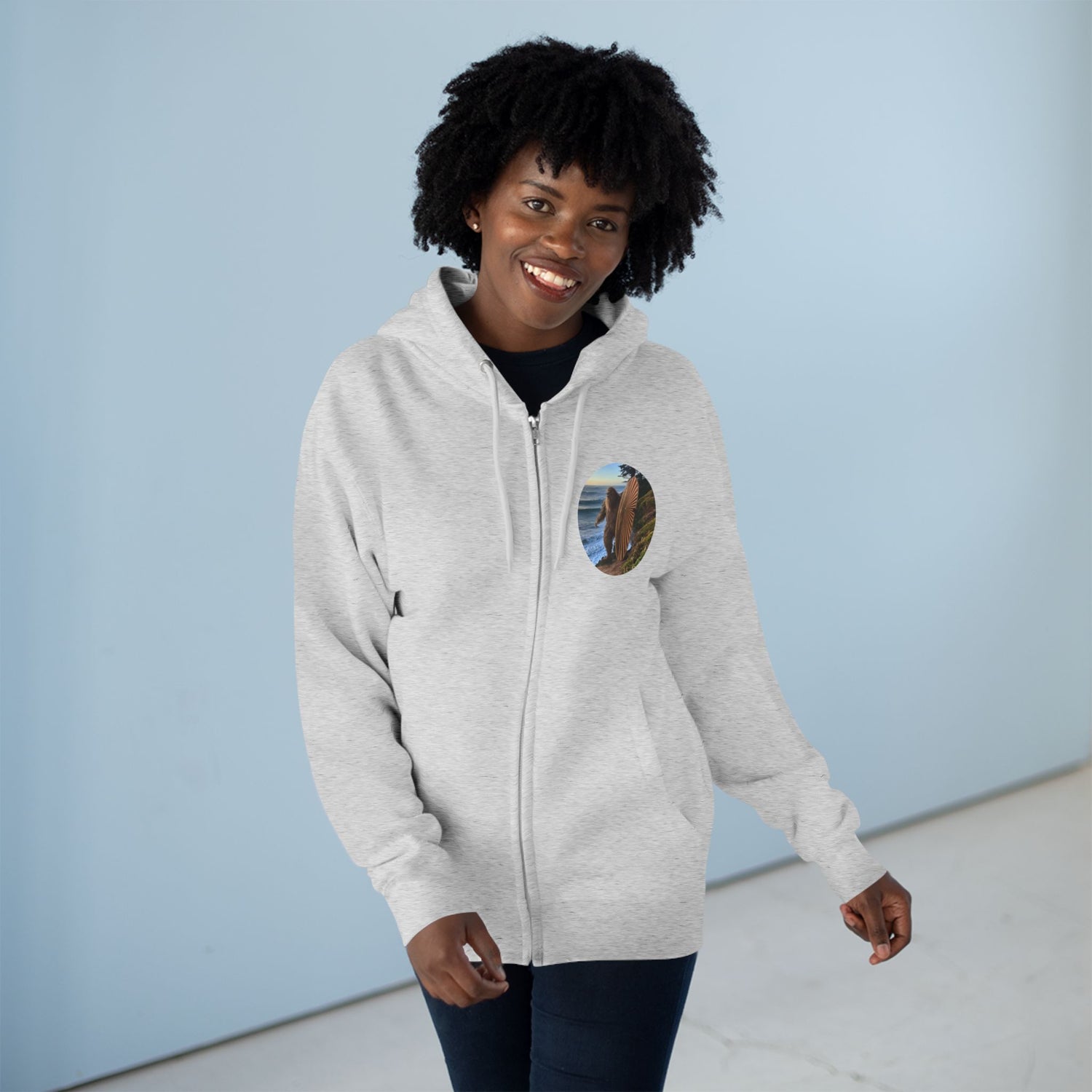 Ventana Real Surfsquatch Unisex - Zip Cotton Blend Fleece Hoodie