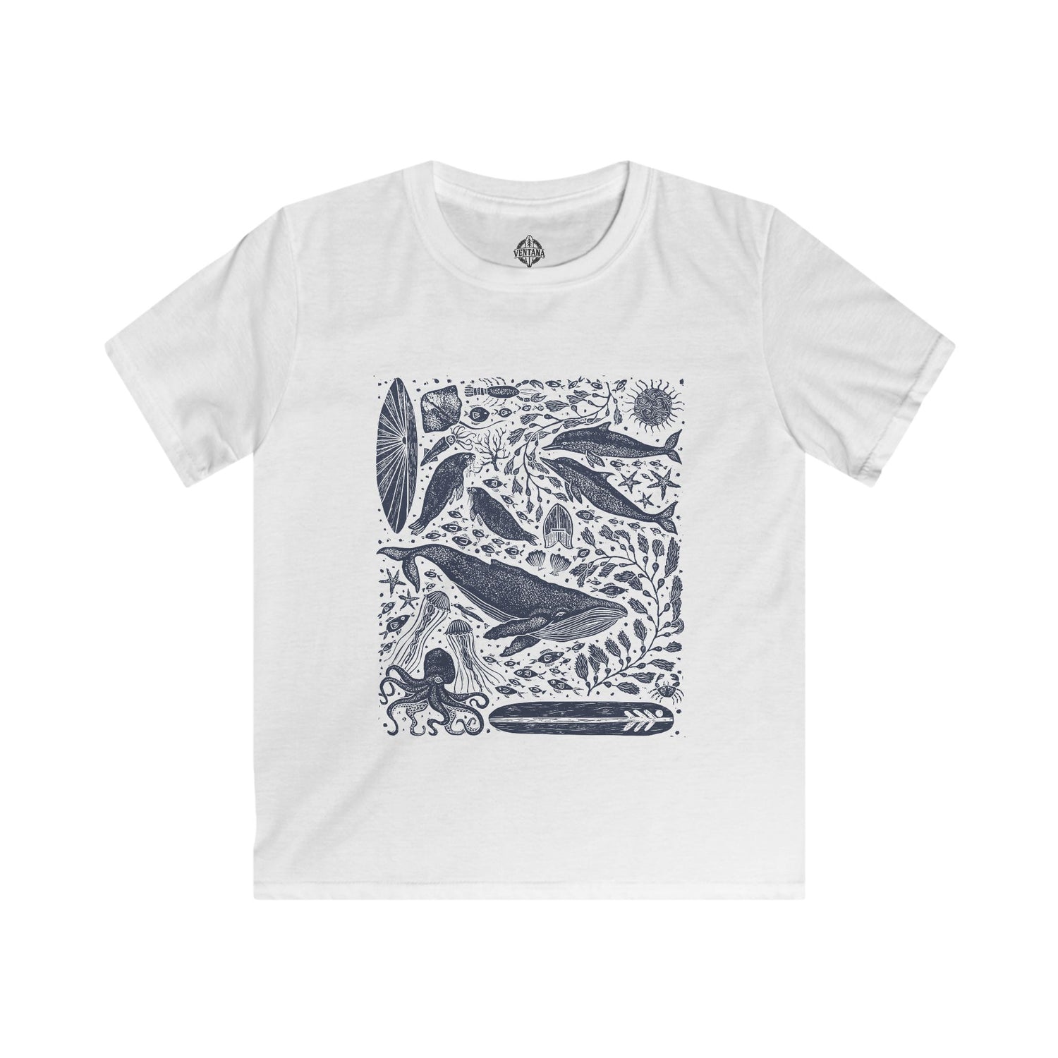 Ventana Marine Life by Lili Arnold Kids - Soft Style U.S. Cotton T-Shirt