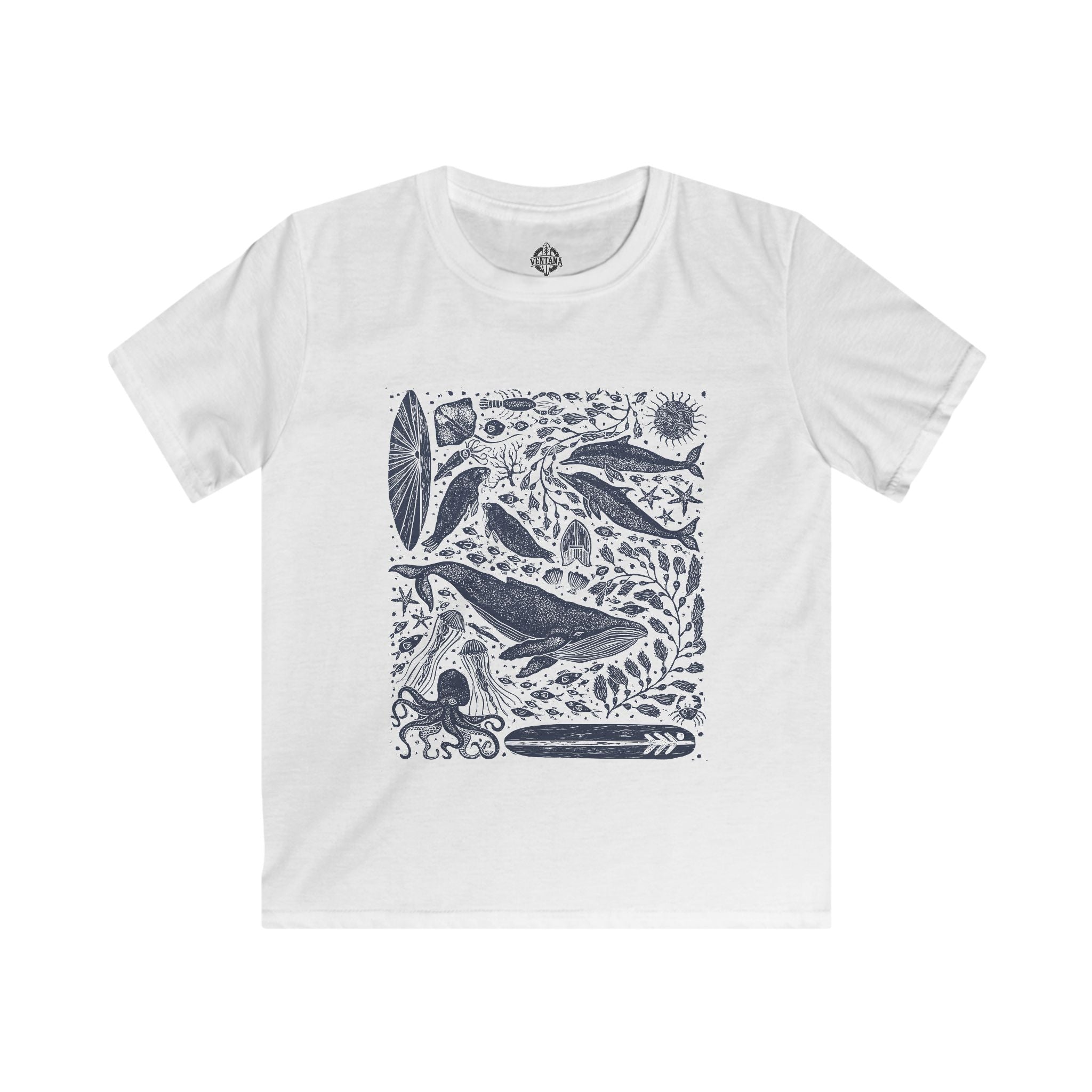 Ventana Marine Life by Lili Arnold Kids - Soft Style U.S. Cotton T-Shirt