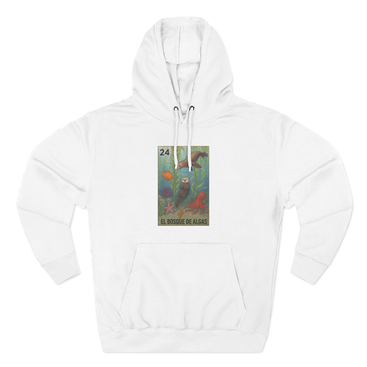 Kelp Forest Lotería Unisex - Pull-Over Cotton Blend Fleece Hoodie (El Bosque de Algas)