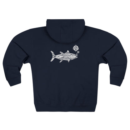 Ventana Wooden Tuna Unisex - Zip Cotton Blend Fleece Hoodie