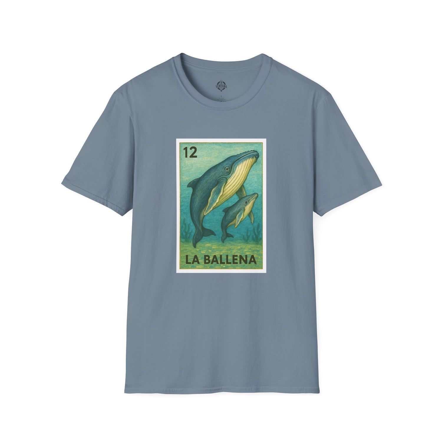 Whale Lotería Unisex - Soft Style U.S. Cotton T-Shirt (La Ballena)