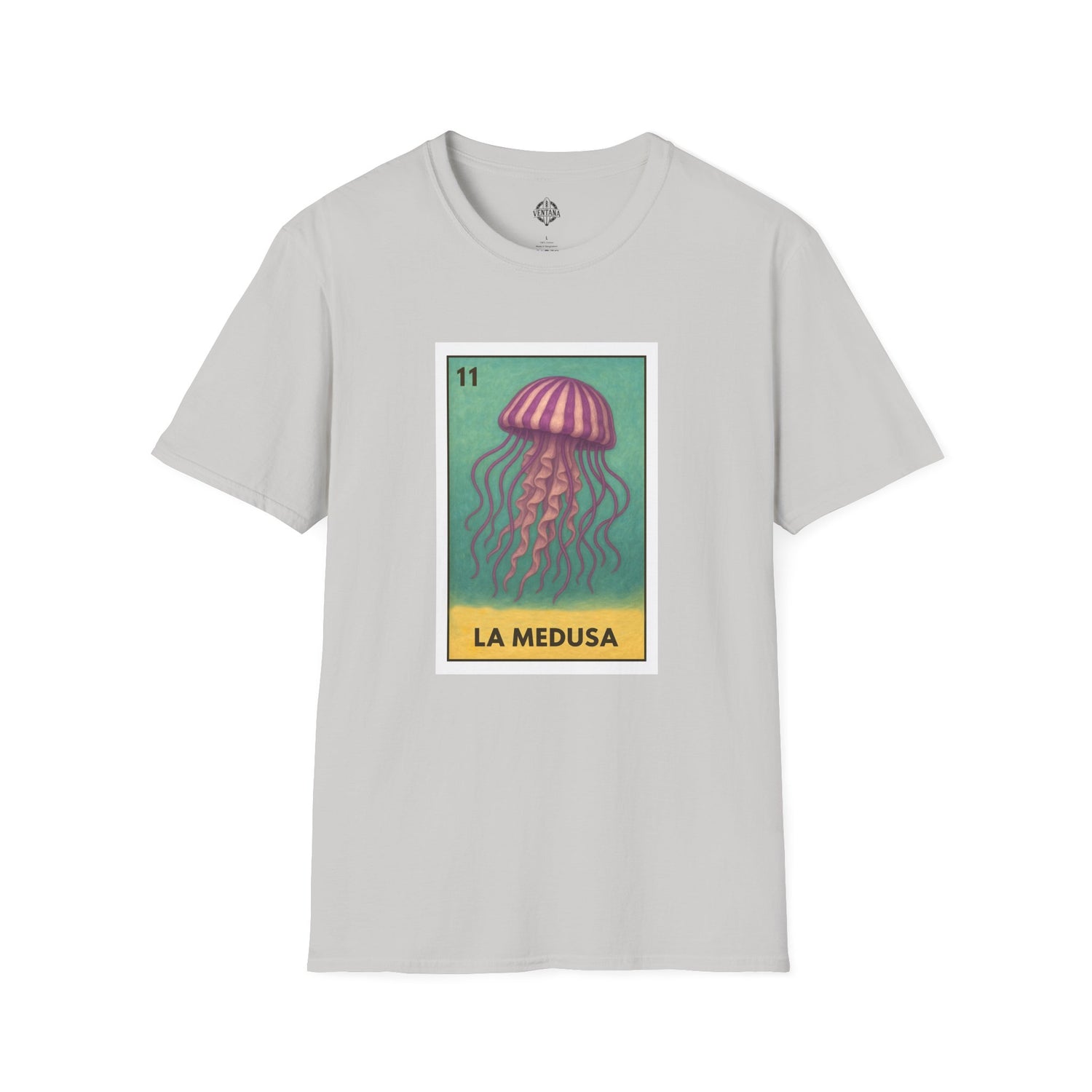 Sea Jelly Lotería Unisex - Soft Style U.S. Cotton T-Shirt (La Medusa)
