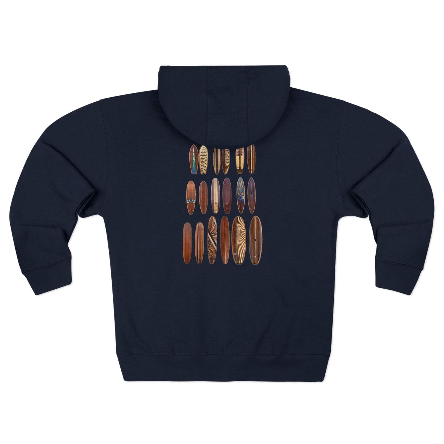 Ventana Wooden Surfboards Unisex - Zip Cotton Blend Fleece Hoodie