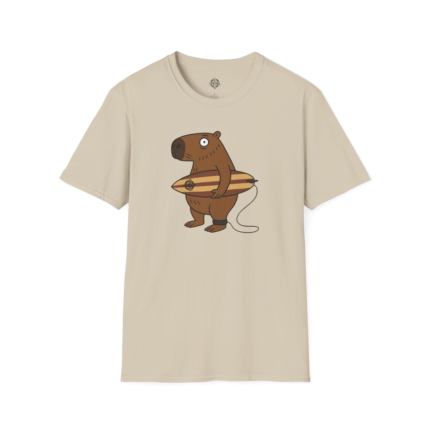 Capybara Surfer Unisex - Soft Style U.S. Cotton T-Shirt
