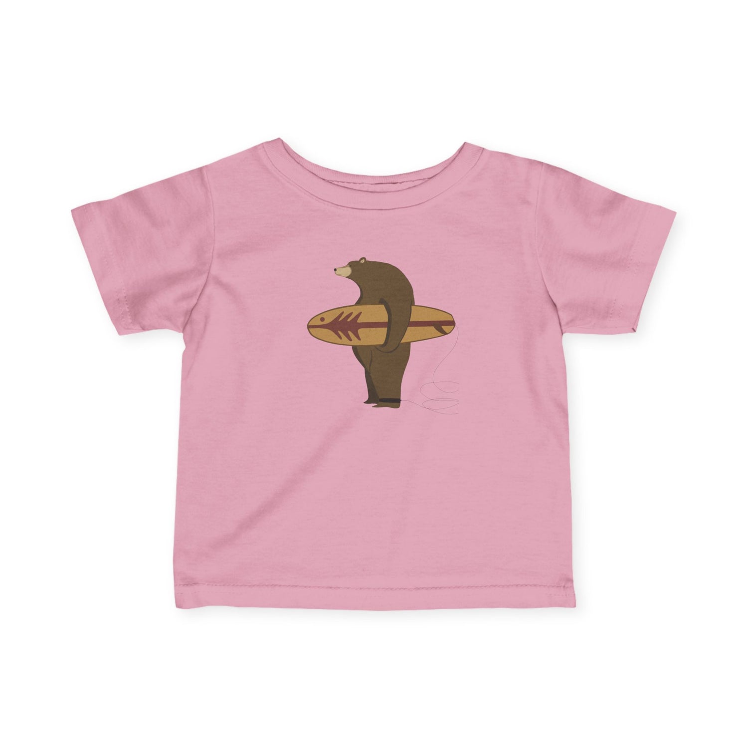 Surfing Grizzly Bear by Fabian Lavater - Infant 100% Cotton T-Shirt