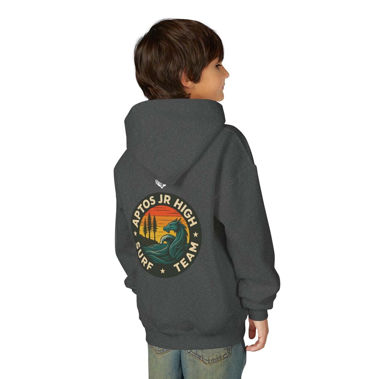 Aptos Jr High Surf Team Youth Pull-Over Hoodie - Heavy Blend Sweatshirt