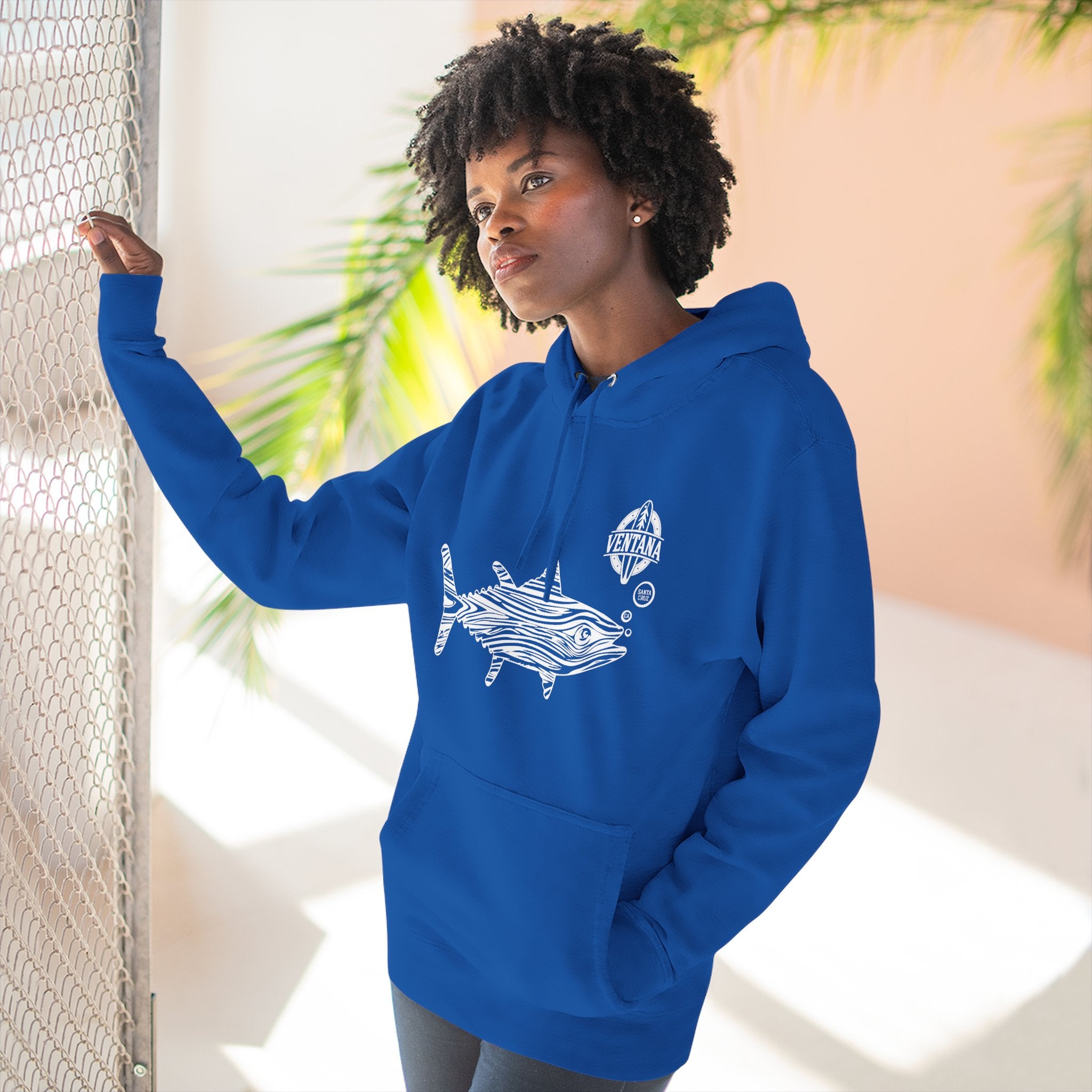 Ventana Wooden Tuna Unisex - Pull-Over Cotton Blend Fleece Hoodie