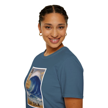 Wave Lotería Unisex - Soft Style U.S. Cotton T-Shirt (La Ola)
