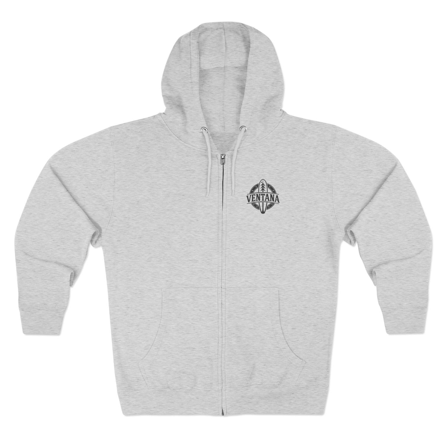 Ventana Surfsquatch by Thiago Bianchini Unisex - Zip Cotton Blend Fleece Hoodie