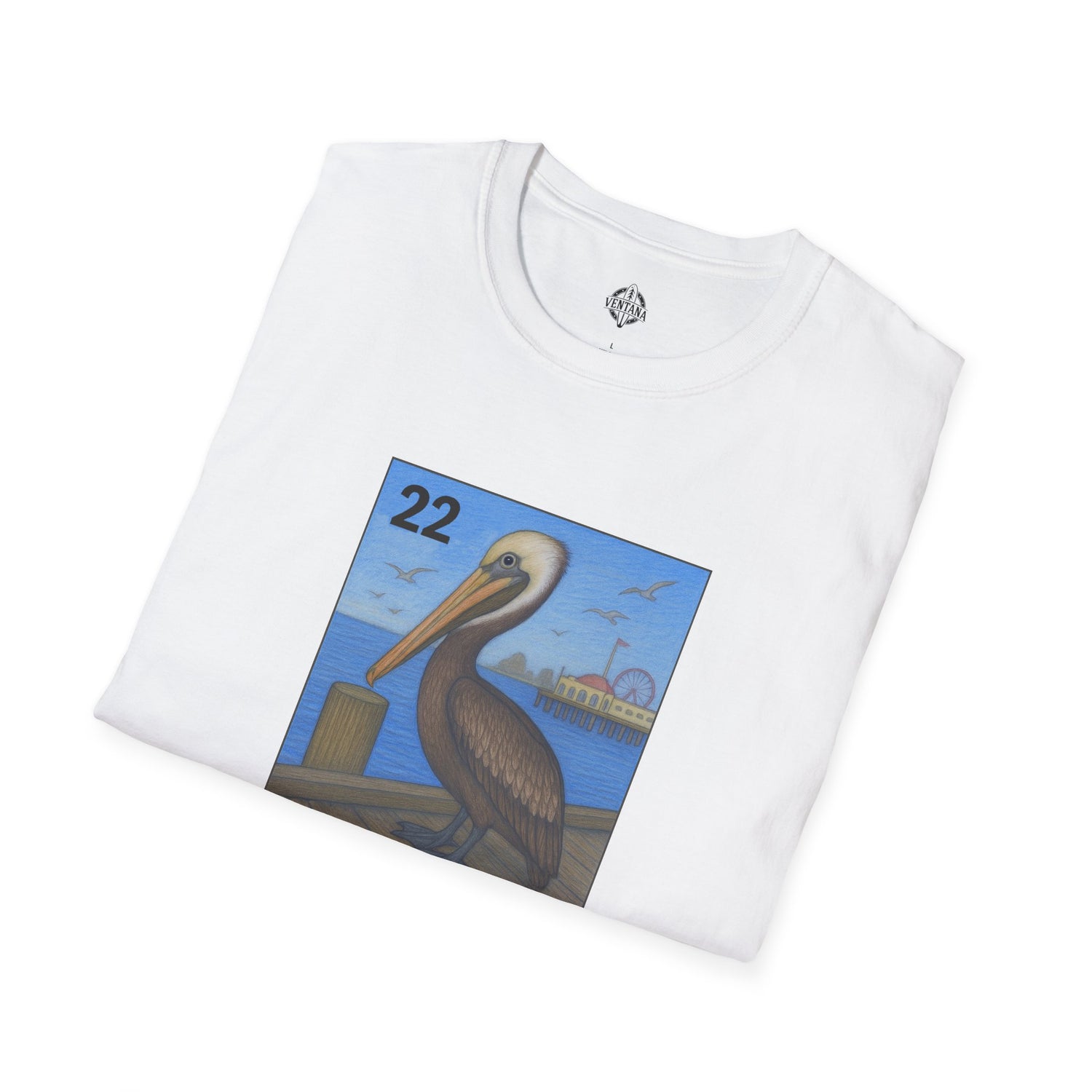 Pelican Lotería Unisex - Soft Style U.S. Cotton T-Shirt (El Pelícano)