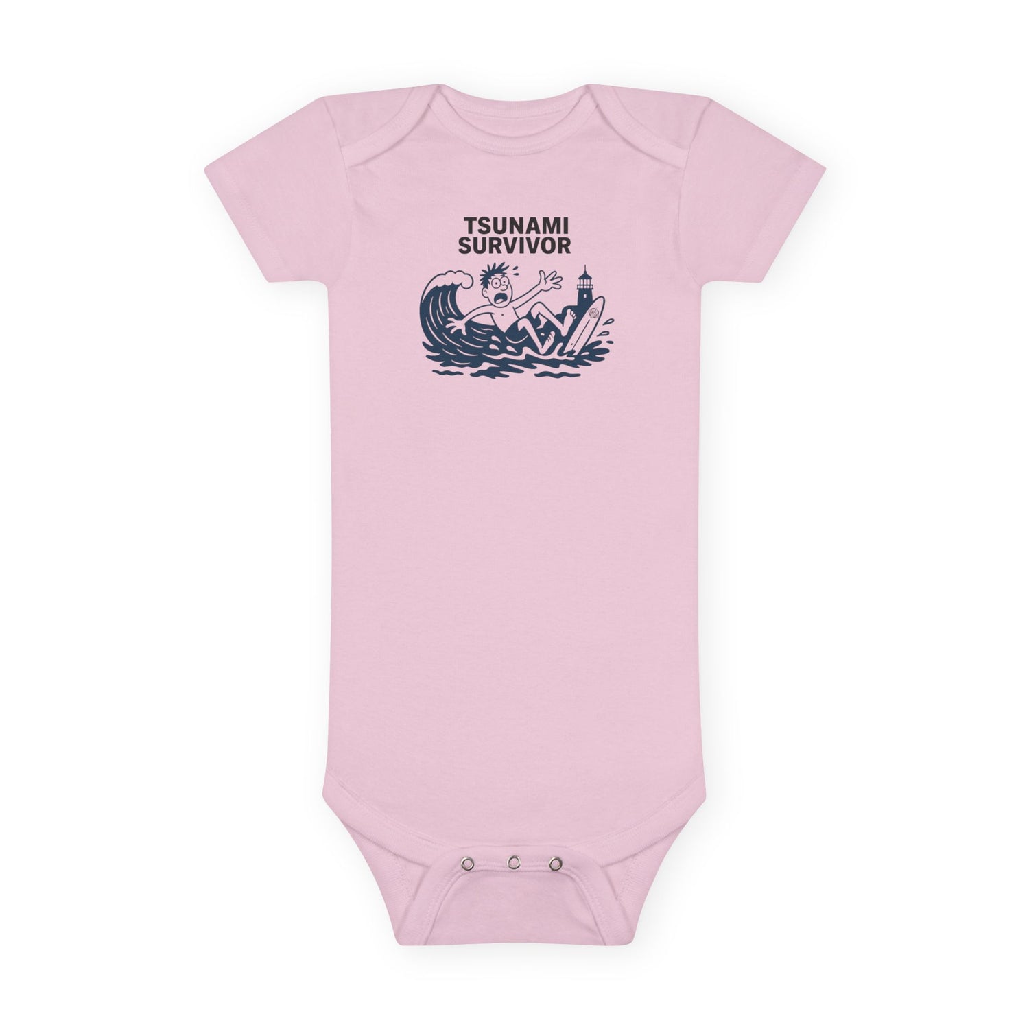 Tsunami Survivor - Baby Short Sleeve 100% Cotton Onesie