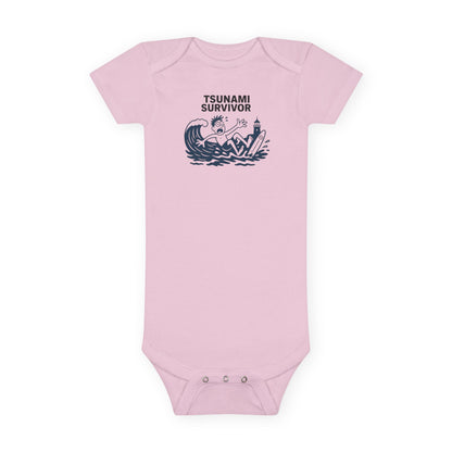 Tsunami Survivor - Baby Short Sleeve 100% Cotton Onesie