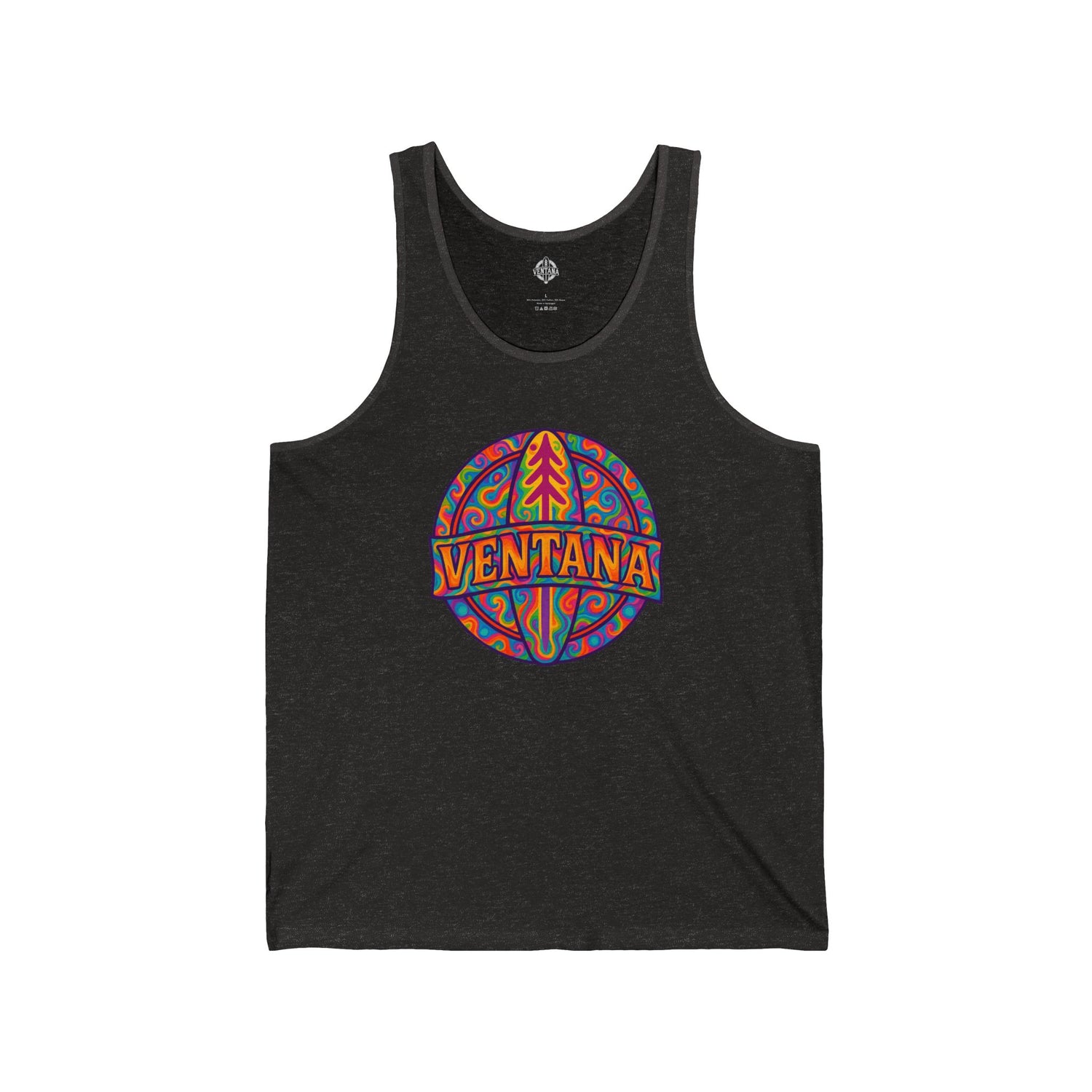 Ventana Psychedelic Treefish Logo - Cotton Jersey Tank Top Unisex